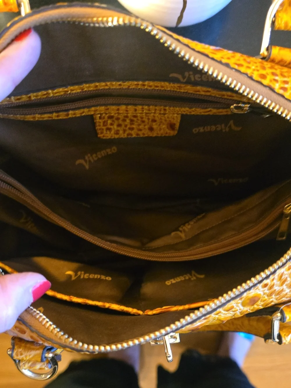 Vicenzo Leather Dome Satchel